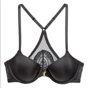 Front Clasp Lace Racerback Padded Bra